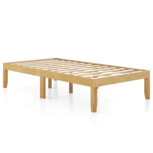 Costway 14-Inch Wooden Platform Bed Frame for Twin - Full / and Queen Sizes with Rubber Support