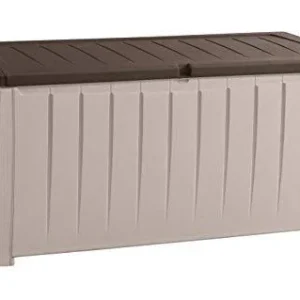 Novel Plastic Deck Storage Container Box Outdoor Patio Furniture 90 Gal - Brown