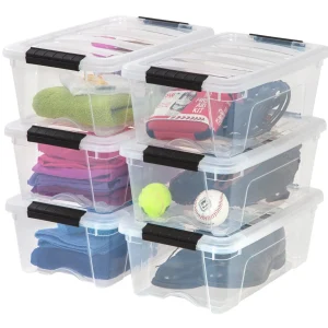Stack & Pull Plastic Storage Box - 6 Pack (12.75qt)