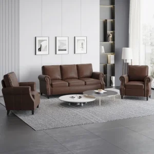 Christopher Knight Home Dowd Faux Leather 3-Piece Club Chair and Sofa Set - Signature Collection