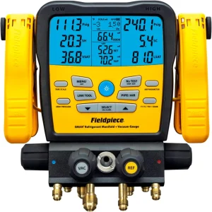 Fieldpiece SM482V Wireless 4-Port SMAN Manifold with Vacuum Gauge - Signature Collection