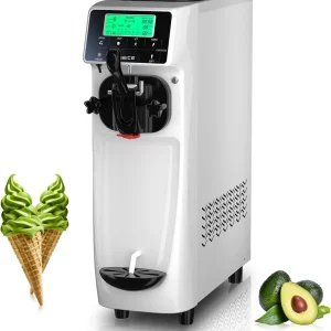 Soft Serve Ice Cream Machine 3.2 Gals Ice Cream Maker Machine Single Flavor Commercial Ice Cream Machine Countertop Soft Serve Ice Cream Maker with Pre-Cooling for Home Store School - Signature...