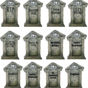 12 Halloween Tombstones for Halloween Cemetery