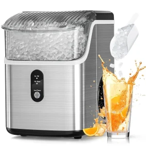 Nugget Ice Makers Countertop - Pebble Ice Machine with Chewable Pellet Ice / 34Lbs/24H