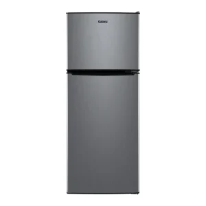 Galanz 4.6. Cu ft Two Door Mini Refrigerator with Freezer - Stainless Steel