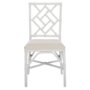 Set of 2 SAFAVIEH Maye Rattan Accent Chairs with Cushions - Dimensions: 18.5" W x 20.9" L x 35.8" H