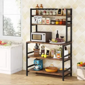 5-Tier Kitchen Baker's Rack with Storage - Microwave Oven Cart - Signature Collection