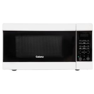 Galanz 1.1 cu ft 1000W Countertop Microwave Oven in White with One Touch Express Cooking - Signature Collection