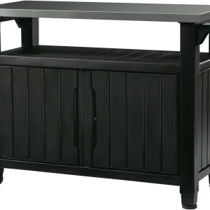 Keter Outdoor Rolling Table Cart for Food Prep - Storage / Bar & Grill