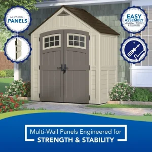 7-Ft. x 4-Ft. Plastic Storage Shed - Signature Collection