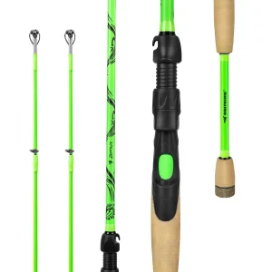 KastKing Zephyr Dual-Tip Spinning Rod | Green | Spinning / 5'0" / Moderate Fast-Ultra Light / Light ( 2 Pcs+ Dual Tip)