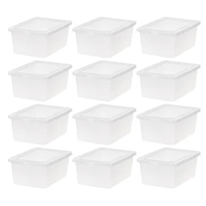 Clear Storage Box 12 Pack - 14.5 QT