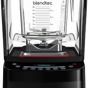 Blendtec Professional 800 - Blender with WildSide+ Jar (90 oz) for Smoothies & Frozen Drinks - Quietest Professional-Grade Power - 11-Speed Touch Slider - Easy to Clean - Black - Signature Collection