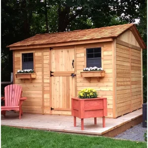 Cabana 12 ft. W x 8 ft. D Wood Storage Shed - Signature Collection