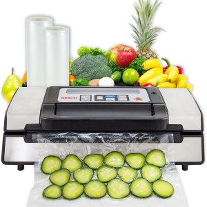 Nesco Deluxe Food VS-12 Vacuum Sealer - 130 Watts / Kit Bags & Viewing Lid