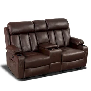 MCombo Faux Leather Electric Reclining Sofa with Heat and Massage - Models 6095/6075/6077 - Signature Collection