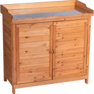 Outdoor Garden Patio Wooden Storage Cabinet Furniture Waterproof Tool Shed - Signature Collection