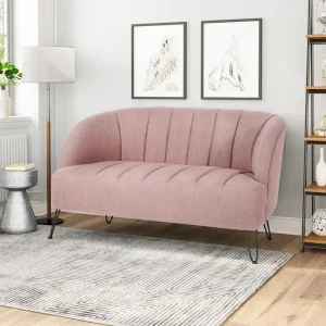 Christopher Knight Home Lupine Contemporary Fabric Loveseat with Hairpin Legs - Signature Collection