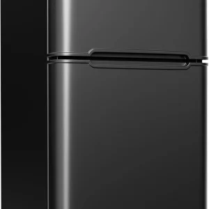 EUHOMY 3.2 Cu.Ft Mini Fridge with Freezer 2-Door Compact Refrigerator for Bedroom - Dorm / Office or Apartment