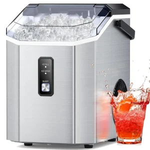 Nugget Ice Makers Countertop - Pebble Ice Makers with Soft Chewable Ice / Ready in 6 Mins