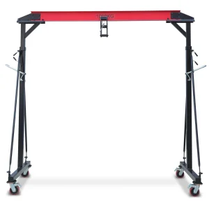 2025  1 Ton Adjustable Gantry Crane, 2200 lbs Capacity, Height Adjustable 96.5"-143.7", Portable Hoist for Factory, Construction, Warehouse, Auto Repair